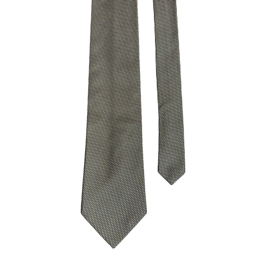 Arrow | Mens Arrow Silk Necktie in‎ Black with white accent